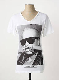 Tricou croială cambrată mâneci scurte alb ELEVEN PARIS bărbat