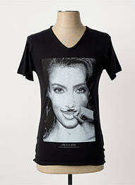 Tricou croială cambrată mâneci scurte negru ELEVEN PARIS bărbat