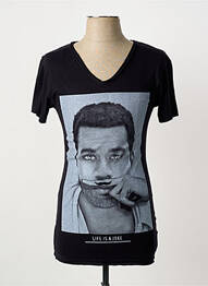 Tricou croială cambrată mâneci scurte negru ELEVEN PARIS homme