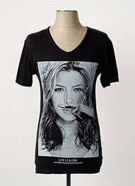 Tricou croială cambrată mâneci scurte negru ELEVEN PARIS bărbat