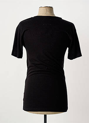 Tricou croială cambrată mâneci scurte negru ELEVEN PARIS bărbat
