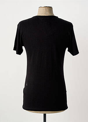 Tricou croială cambrată mâneci scurte negru ELEVEN PARIS bărbat