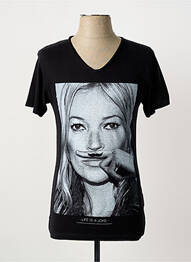 Tricou croială cambrată mâneci scurte negru ELEVEN PARIS homme