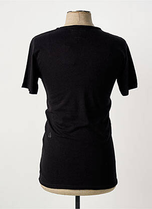 Tricou croială cambrată mâneci scurte negru ELEVEN PARIS bărbat