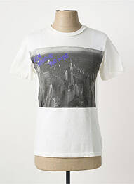 Tricou croială cambrată mâneci scurte alb CALIFORNIAN VINTAGE homme