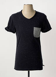 Tricou croială cambrată mâneci scurte negru ELEVEN PARIS bărbat
