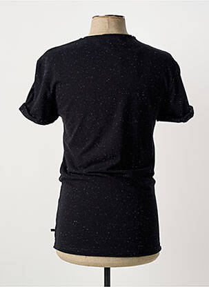 Tricou croială cambrată mâneci scurte negru ELEVEN PARIS bărbat