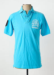 Polo broderie mâneci scurte albastru BEANDBE bărbat