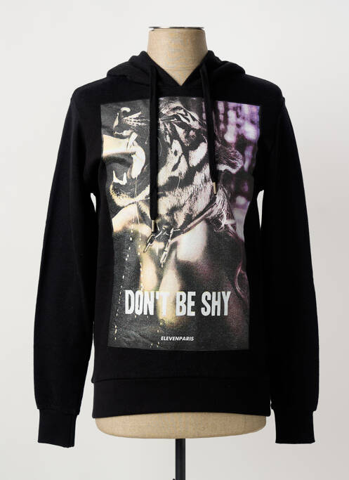 Hanorac cu glugă negru ELEVEN PARIS bărbat