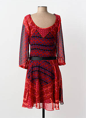 Rochie midi mâneci 3/4 mâneci 3/4 roșu DESIGUAL femeie