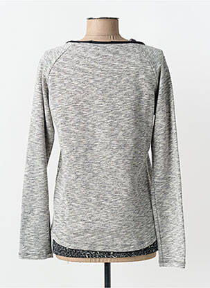 Hanorac plasă semi-opacă mâneci lungi gri MAISON SCOTCH femeie