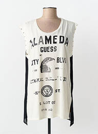 Top țesătură jersey mâneci scurte negru GUESS femeie