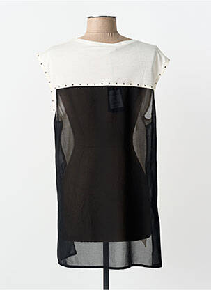 Top țesătură jersey mâneci scurte negru GUESS femeie