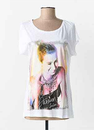 Tricou serigrafie mâneci scurte alb SALSA femeie