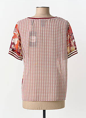 Top țesătură crep mâneci scurte roșu SCOTCH & SODA femeie