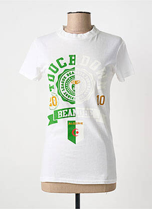 Tricou serigrafie mâneci scurte alb BE AND BE femeie