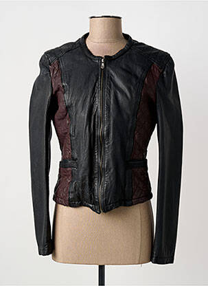 Geacă din piele negru OAKWOOD femeie