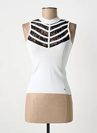 Top țesătură jersey fără mâneci alb GUESS femeie