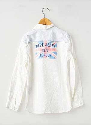 Cămașă cu mâneci lungi țesătură poplin alb PEPE JEANS băiat
