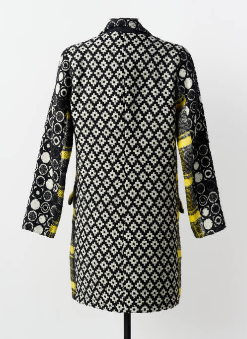 Palton lung negru DESIGUAL femeie