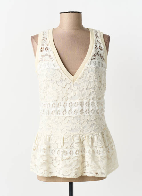 Top bej GUESS femeie