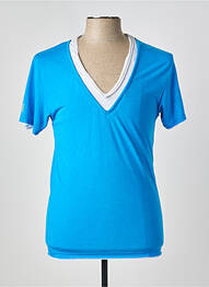 Tricou croială cambrată mâneci scurte albastru ELEVEN PARIS bărbat