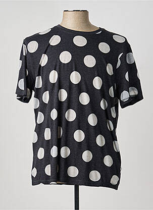 Tricou țesătură melanj mâneci scurte gri ELEVEN PARIS homme