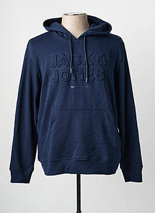 Hanorac cu glugă buzunare mâneci lungi albastru JACK & JONES bărbat