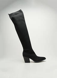 Cizme peste genunchi cubanez toc de 7 la 9 cm negru POEMA femme