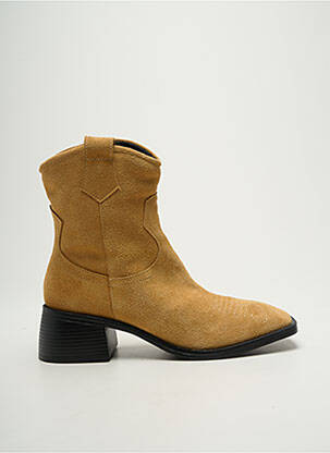 Botine/ghete nubuc toc de 4 la 6 cm maro POEMA femeie