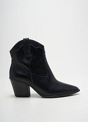 Botine/ghete material neted toc de 7 la 9 cm negru POEMA femeie