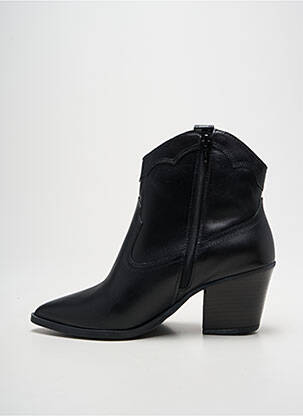 Botine/ghete material neted toc de 7 la 9 cm negru POEMA femeie