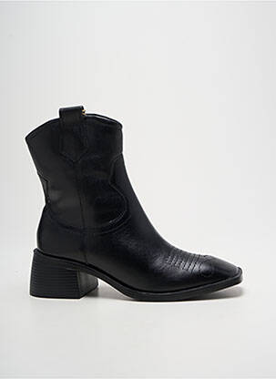 Botine/ghete material neted toc de 4 la 6 cm negru POEMA femeie
