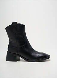 Botine/ghete material neted toc de 4 la 6 cm negru POEMA femme