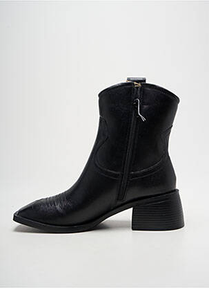 Botine/ghete material neted toc de 4 la 6 cm negru POEMA femeie