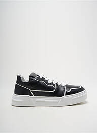 Adidași material neted toc plat până la 3 cm negru POEMA femeie