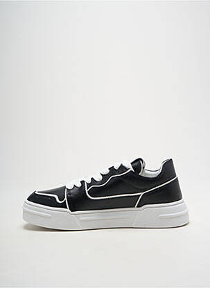 Adidași material neted toc plat până la 3 cm negru POEMA femeie