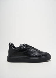 Adidași material neted toc plat până la 3 cm negru POEMA femme