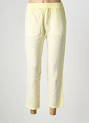 Pantalon 7/8 talie elastică mărime normală galben NINE TEES femeie
