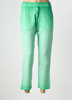 Pantalon 7/8 talie elastică mărime normală verde NINE TEES femeie