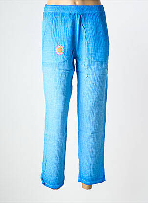 Pantalon 7/8 talie elastică mărime normală albastru NINE TEES femeie