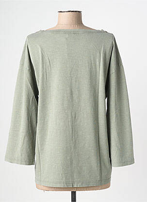Tricou mâneci 3/4 mâneci 3/4 verde NINE TEES femeie
