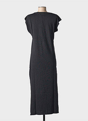 Rochie lungă mâneci scurte mâneci scurte negru NINE TEES femeie