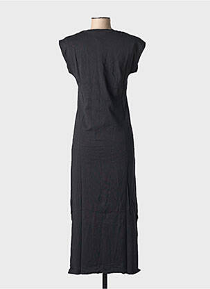 Rochie lungă mâneci scurte mâneci scurte negru NINE TEES femeie