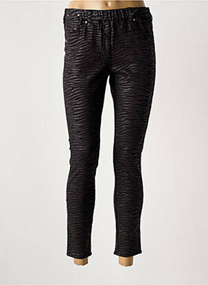 Pantalon slim talie elastică mărime normală negru LEGZSKIN femeie