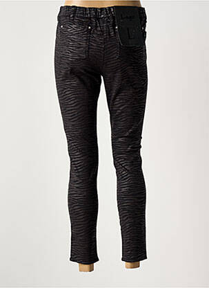 Pantalon slim talie elastică mărime normală negru LEGZSKIN femeie