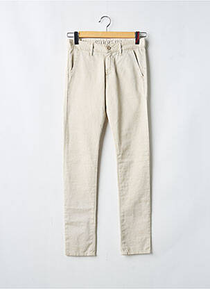 Pantalon chino țesătură poplin mărime normală bej LE TEMPS DES CERISES femeie