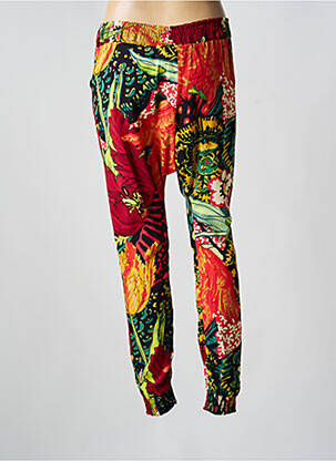 Pantalon slim talie elastică mărime normală roșu DESIGUAL femeie