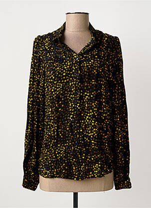 Cămașă imprimeu fantezie mâneci lungi negru ONE STEP femme