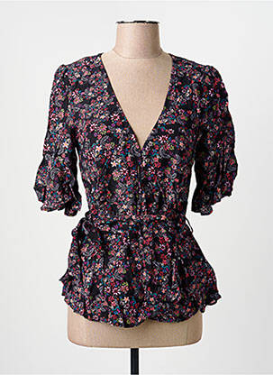 Top croială cambrată mâneci 3/4 negru SUD EXPRESS femme